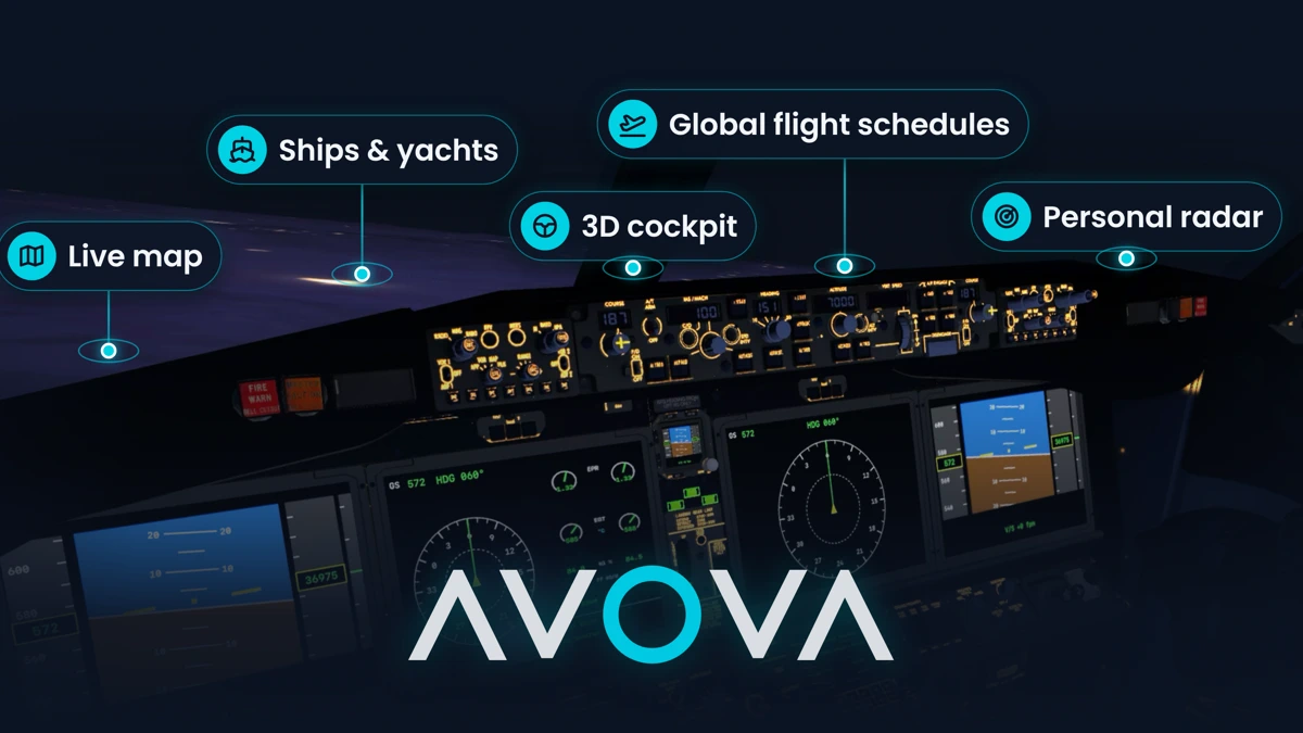 AVOVA Flight Radar Ship Radar App Store product page header