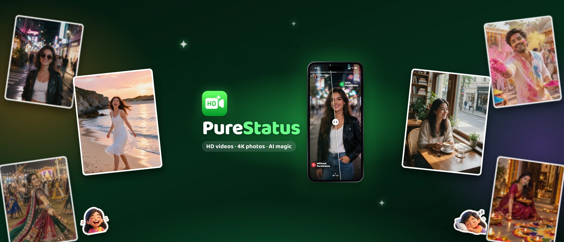PureStatus: ByeBye Blur Status product page header