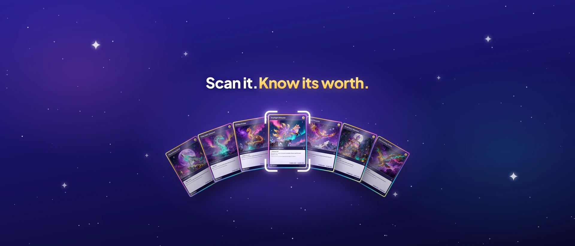 Kira: TCG Card Scanner product page header