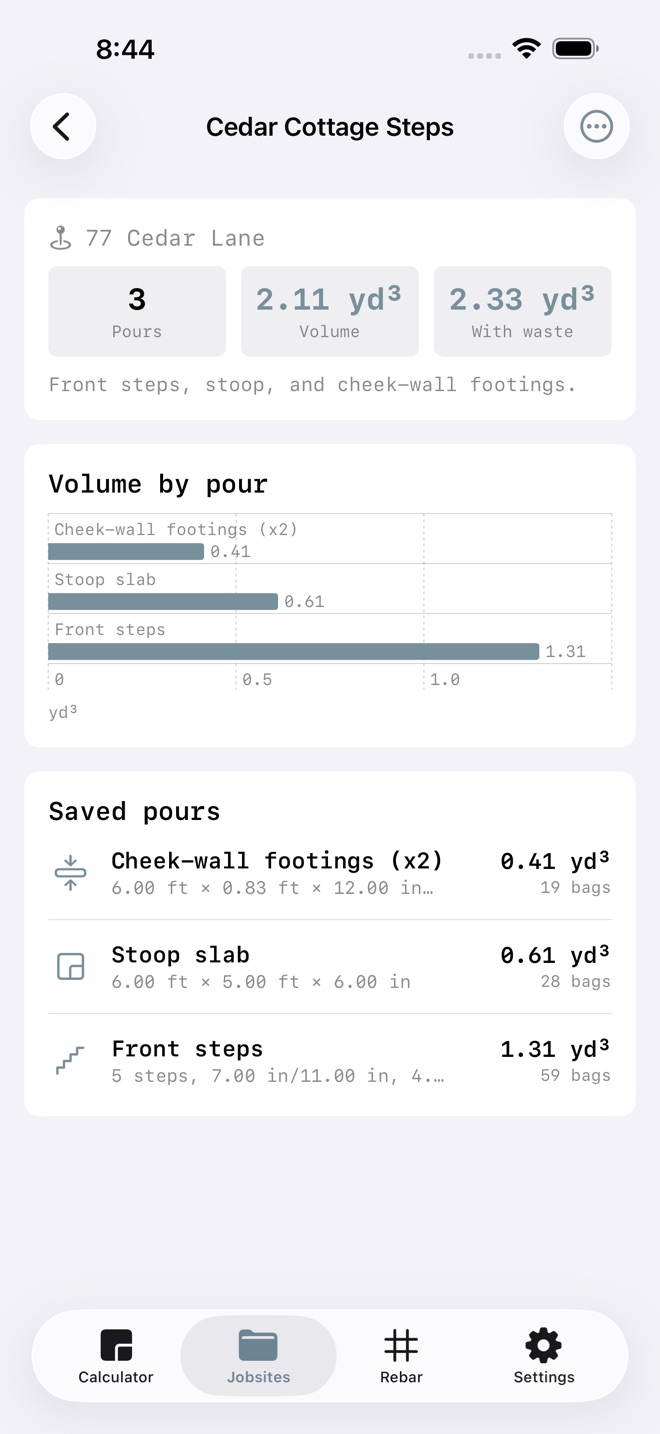 PourCalc: Concrete Calcs screenshot 3