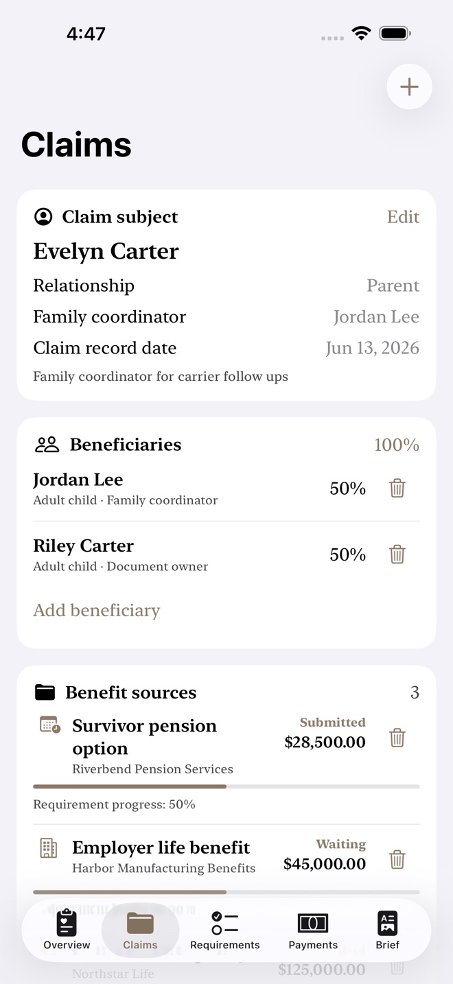 AfterClaim: Life Benefits screenshot 2