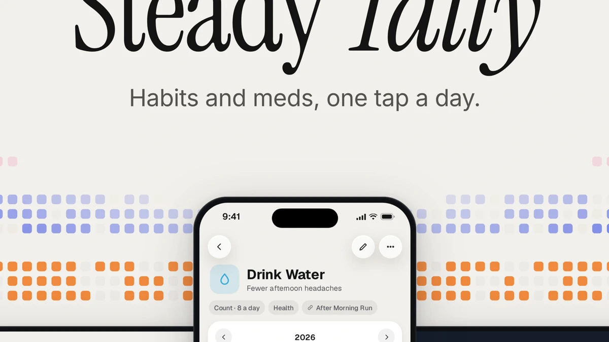 Steady Tally: Habit Tracker App Store product page header