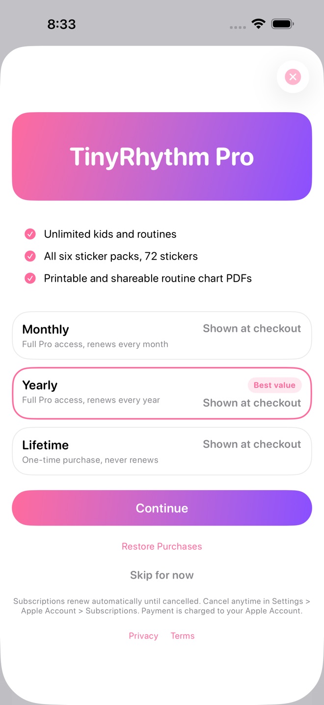 TinyRhythm : Routines enfants capture d’écran 4