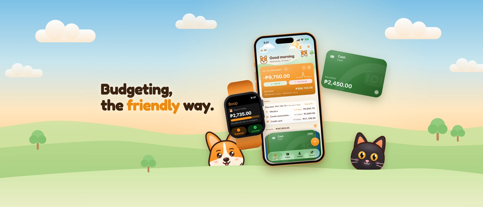 Boop: Budget & Expense Tracker product page header