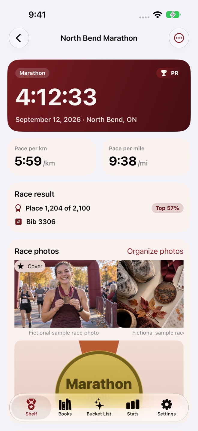 RaceShelf: Running Race Log screenshot 3