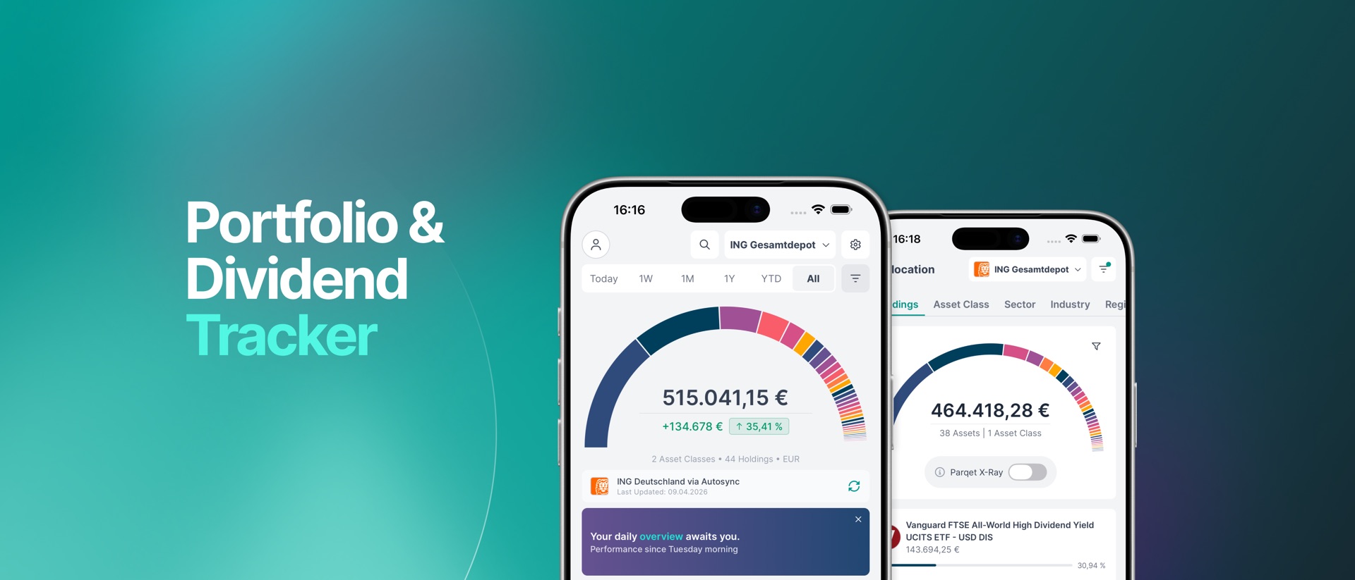Parqet - Portfolio Tracker product page header