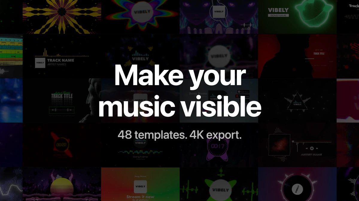 Music Visualizer - Vibely App Store product page header