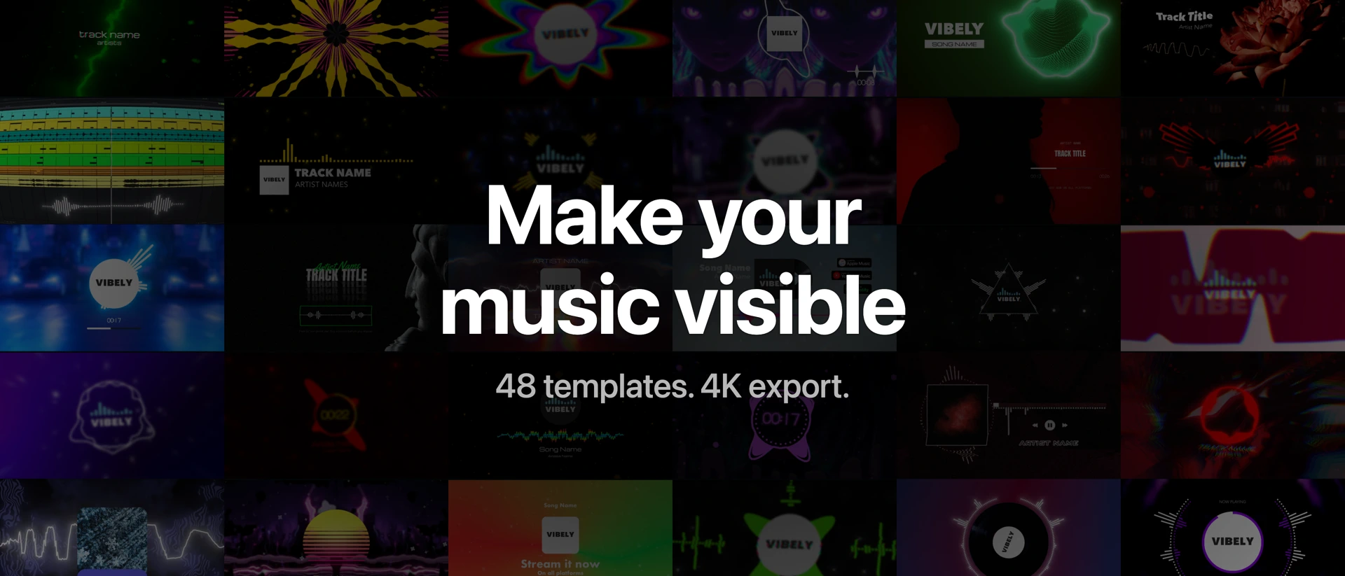 Music Visualizer - Vibely product page header