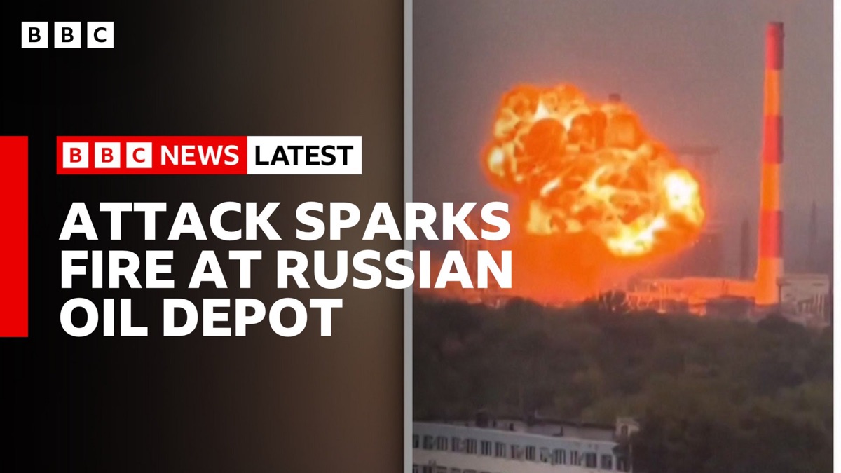 ‎Ukraine Drone Attack Sparks Huge Oil Depot Fire - Apple TV