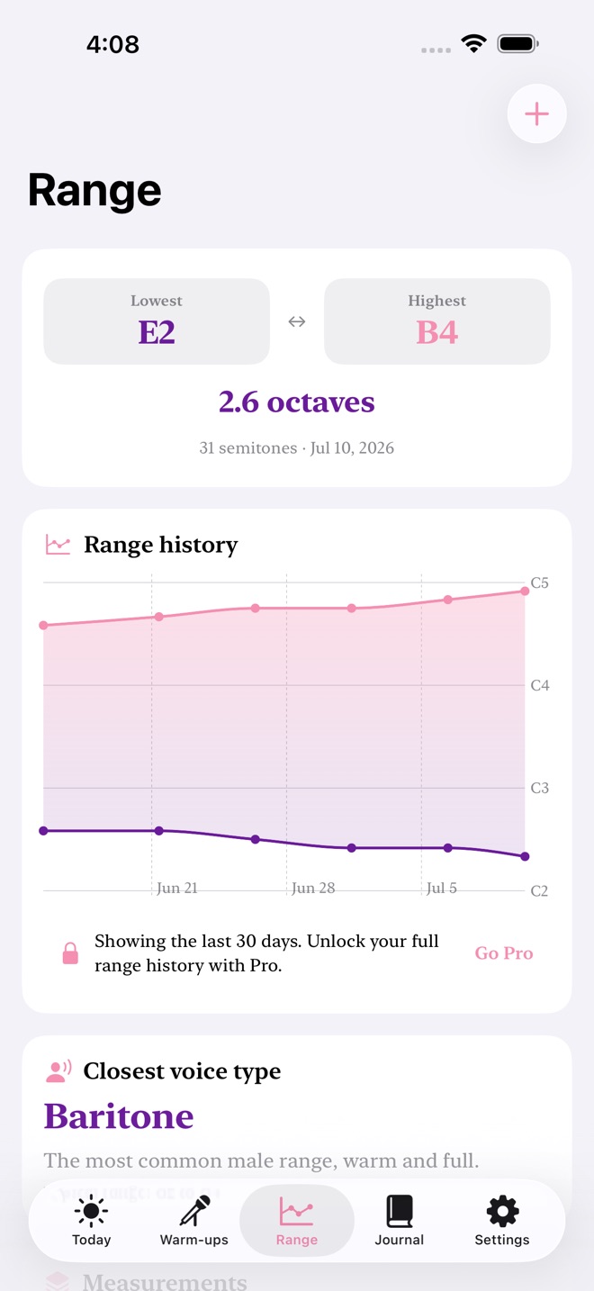VocalEase: Voice Warmups capture d’écran 3
