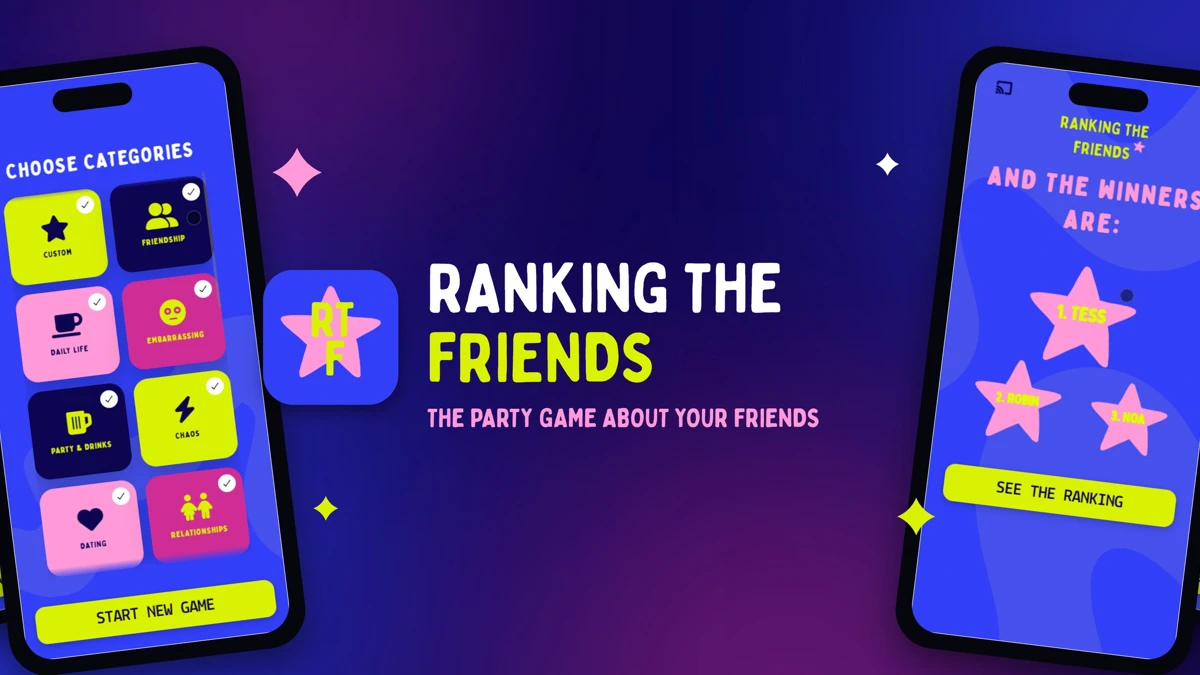 Ranking the Friends Party Game App Store product page header