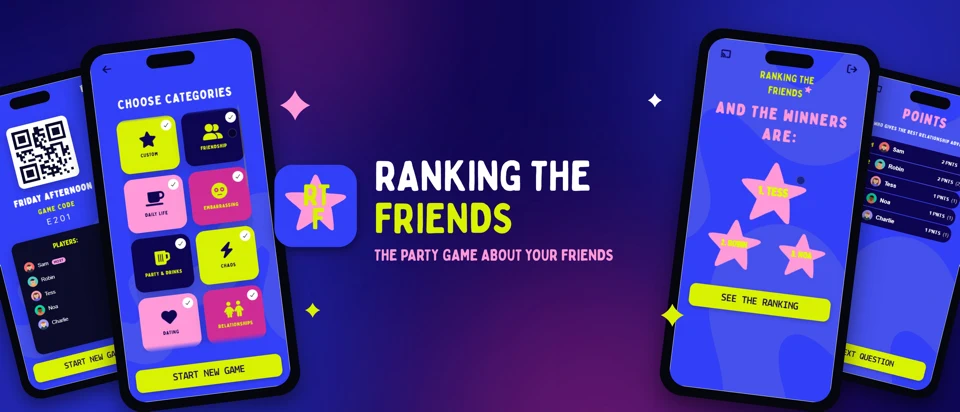 Ranking the Friends Party Game App Store product page header