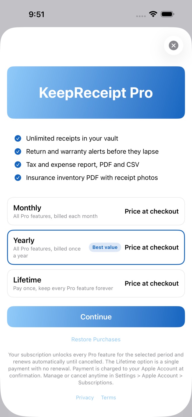KeepReceipt: Receipt Vault screenshot 4