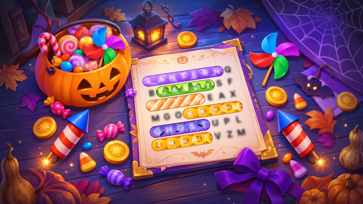 Wordscapes Search - Word Game search result, In-app event: Halloween Highlighters