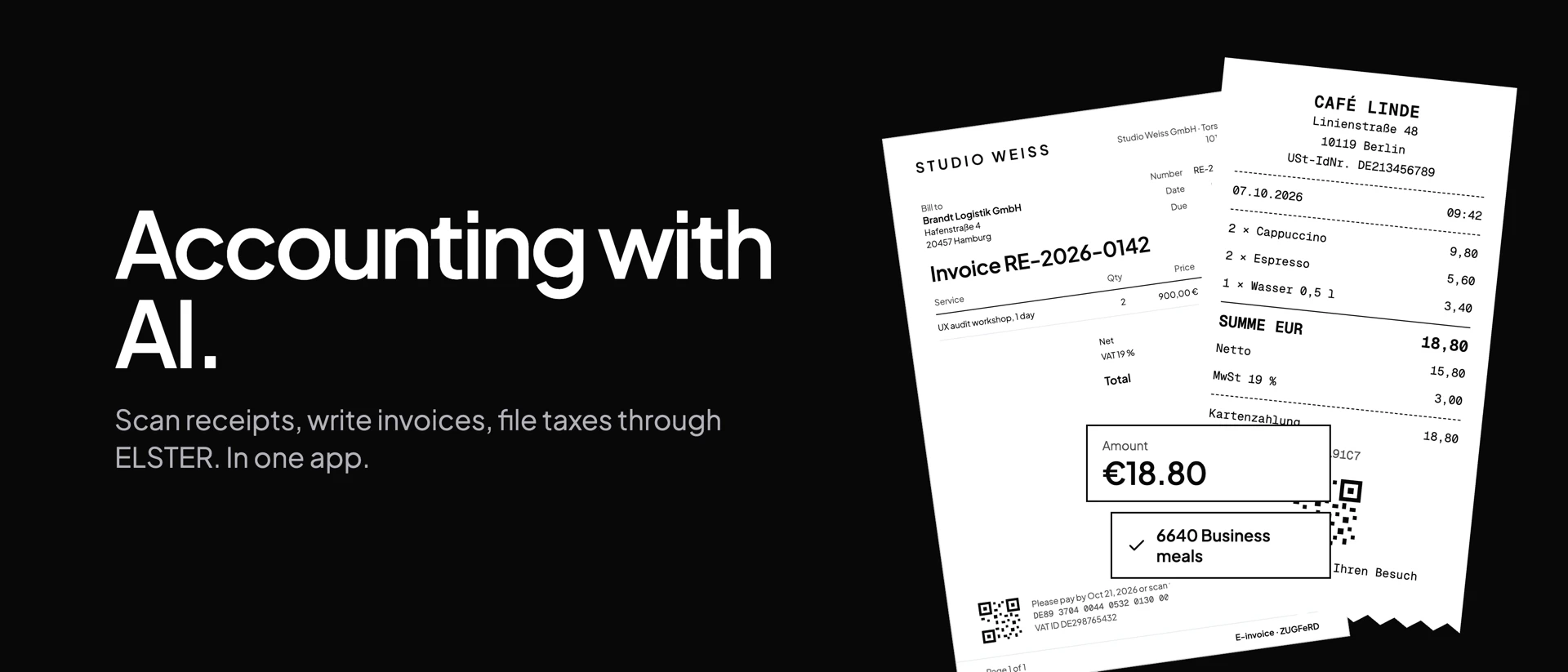 Norman: Accounting with AI product page header