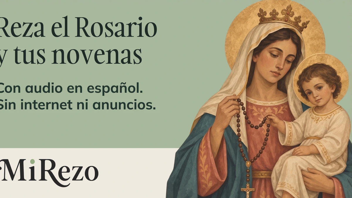MiRezo: Rosary & Novenas App Store product page header