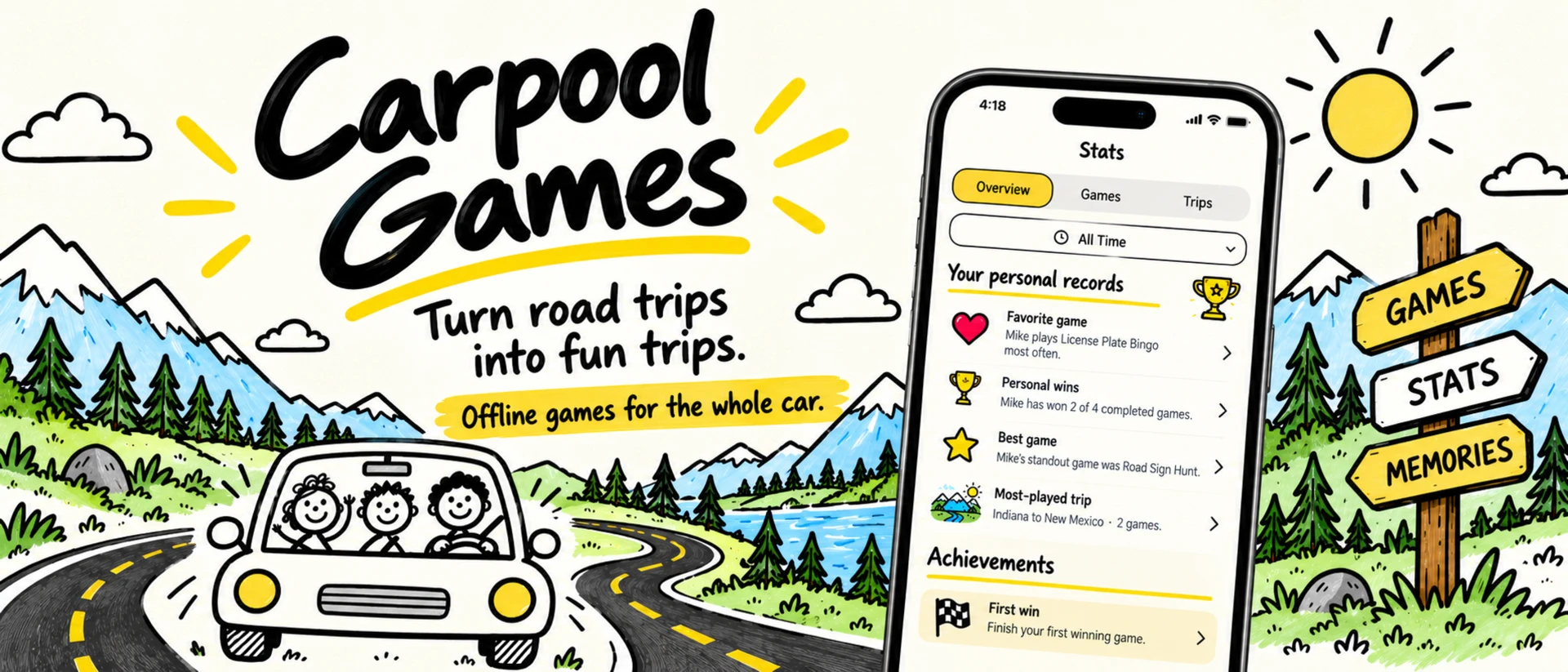 Carpool: Road Trip Games App Store product page header
