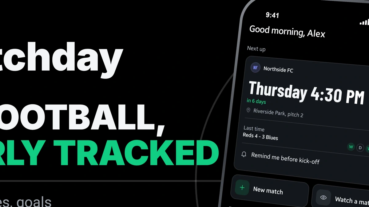 Matchday: Football Tracker App Store product page header