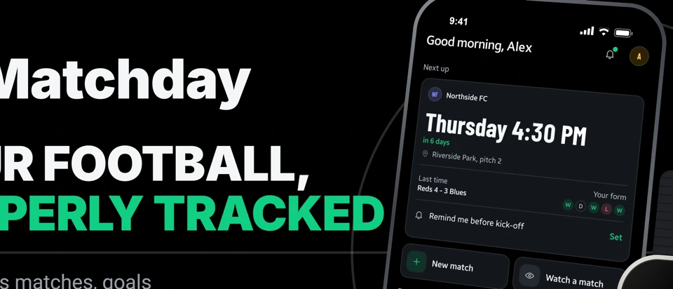 Matchday: Football Tracker App Store product page header