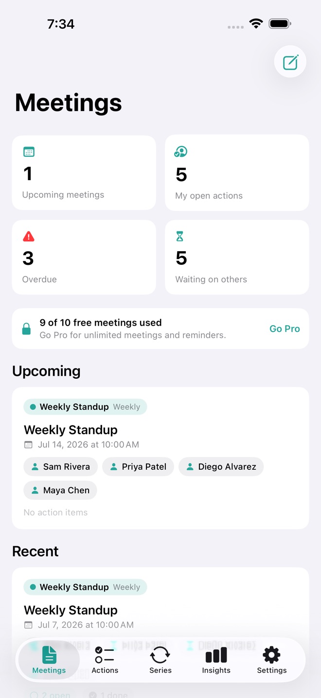 MinuteMade: Meeting Notes screenshot 1