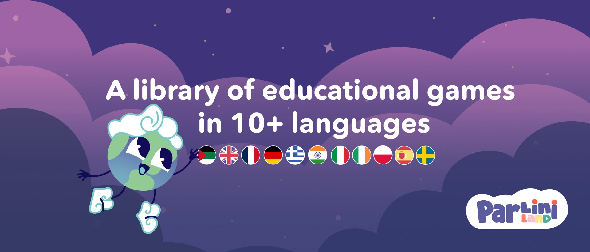 Parlini Land: Kids Language product page header