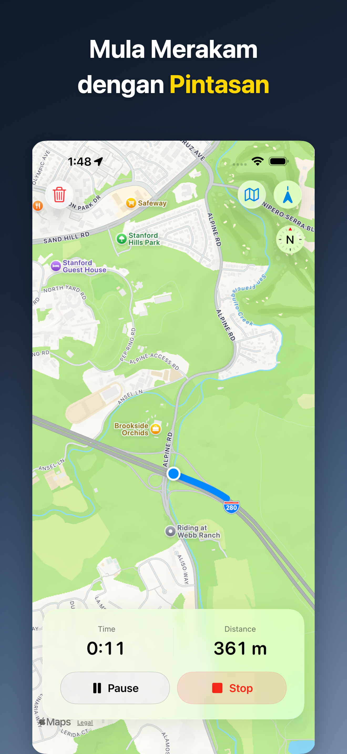 DriveTracker - Driving Log iOS screenshot 1 showing app interface