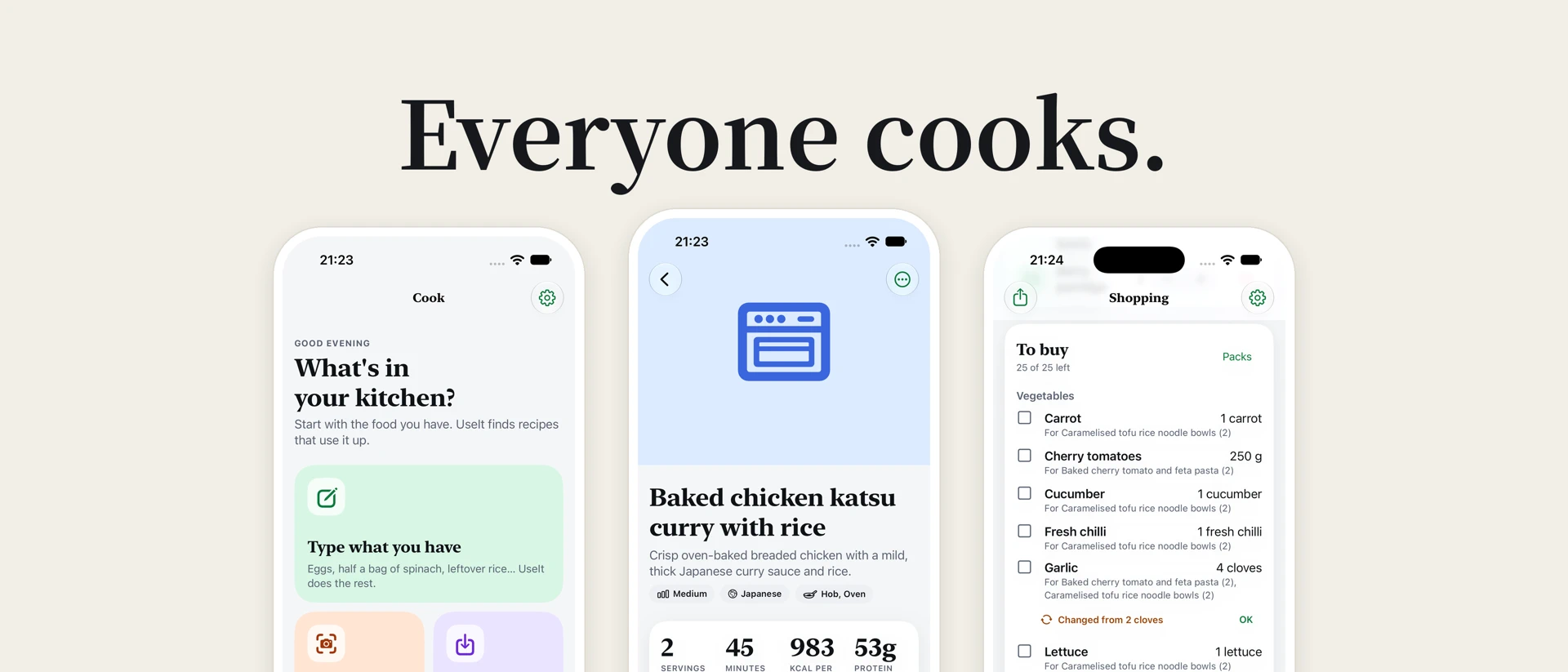 UseIt: Smart Kitchen Planner App Store product page header