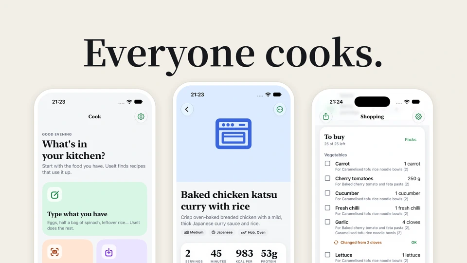 UseIt: Smart Kitchen Planner App Store product page header
