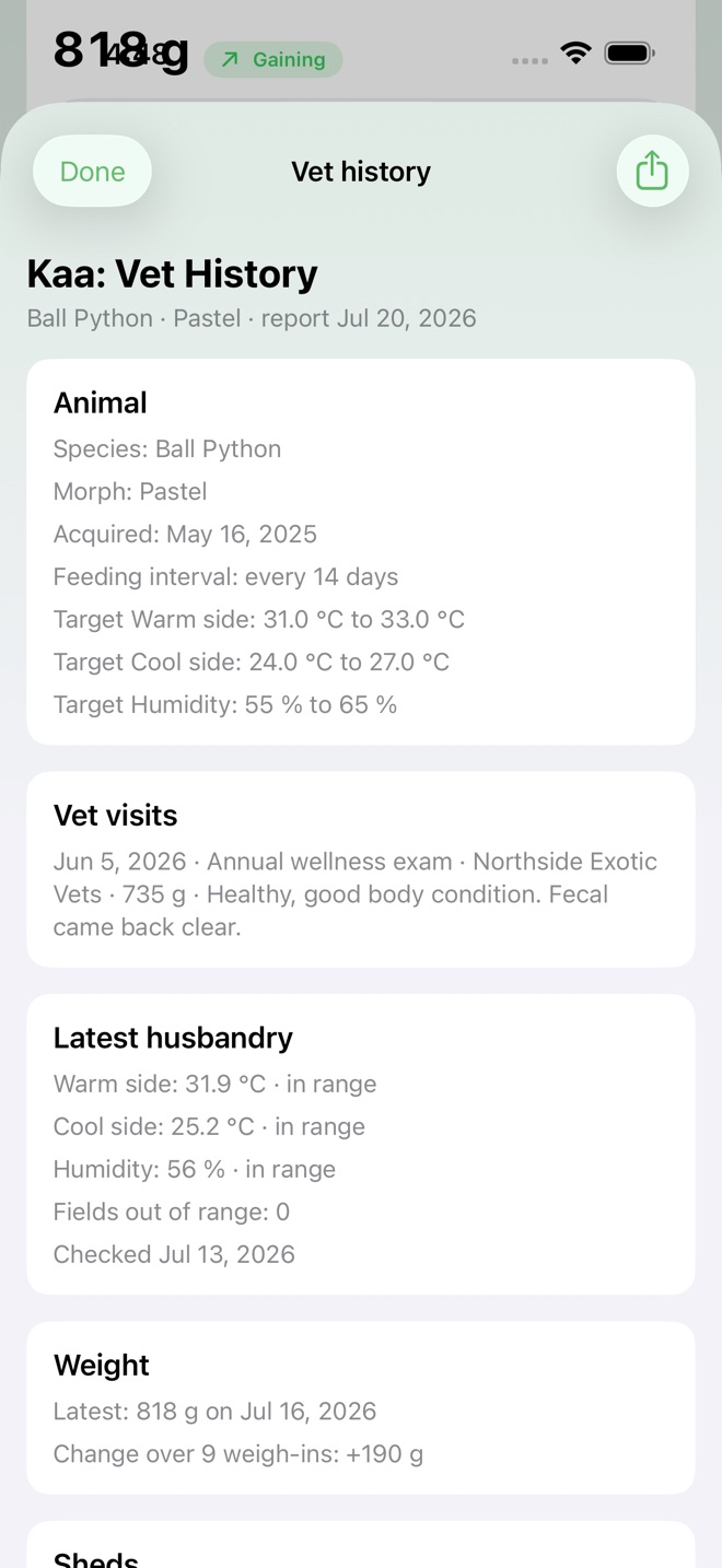TerraLog: Reptile Care capture d’écran 5