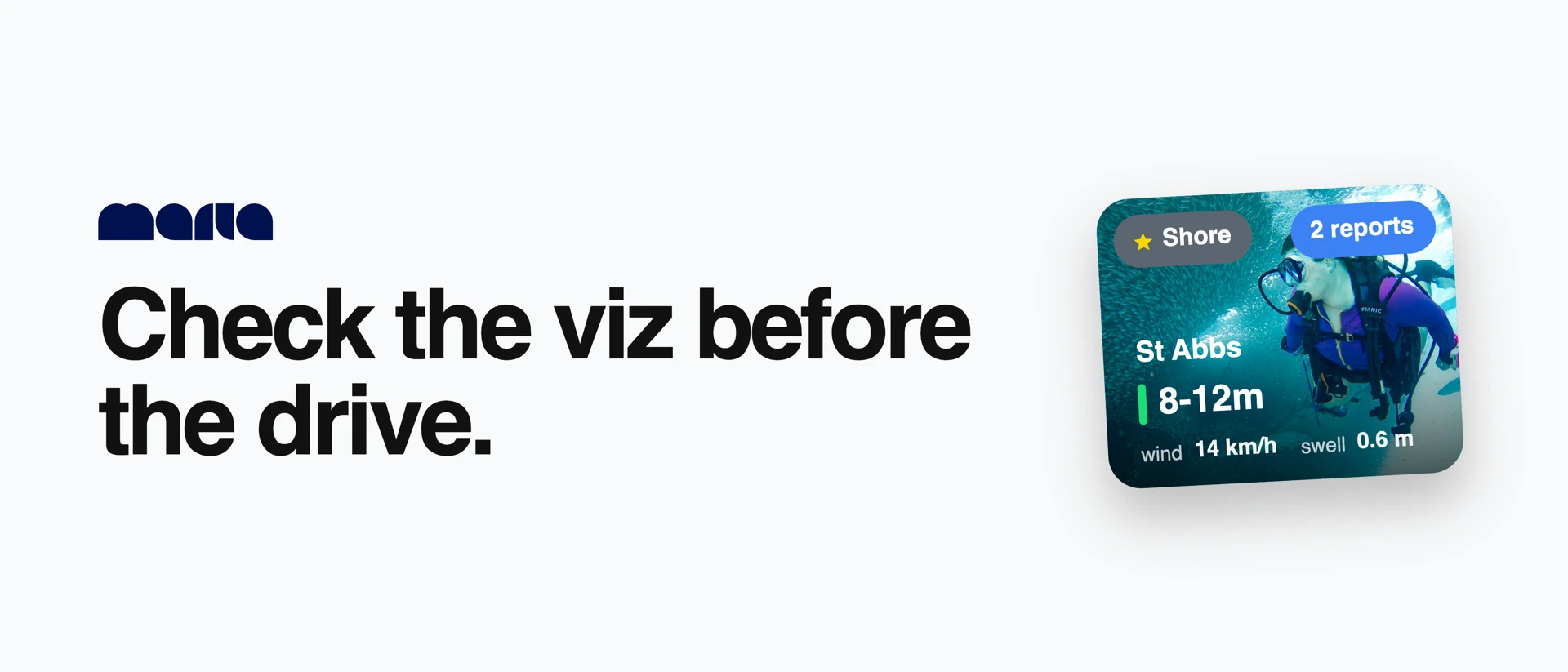 Marla Blue - Diving forecasts product page header