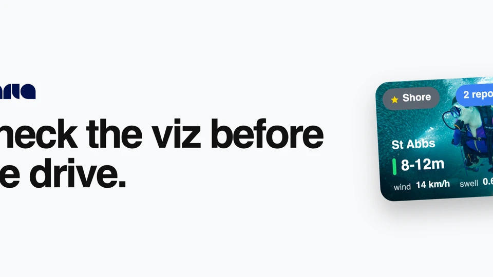 Marla Blue - Diving forecasts App Store product page header