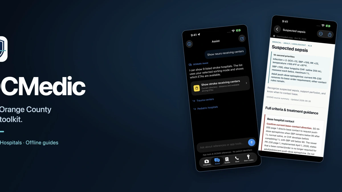 OCMedic App Store product page header