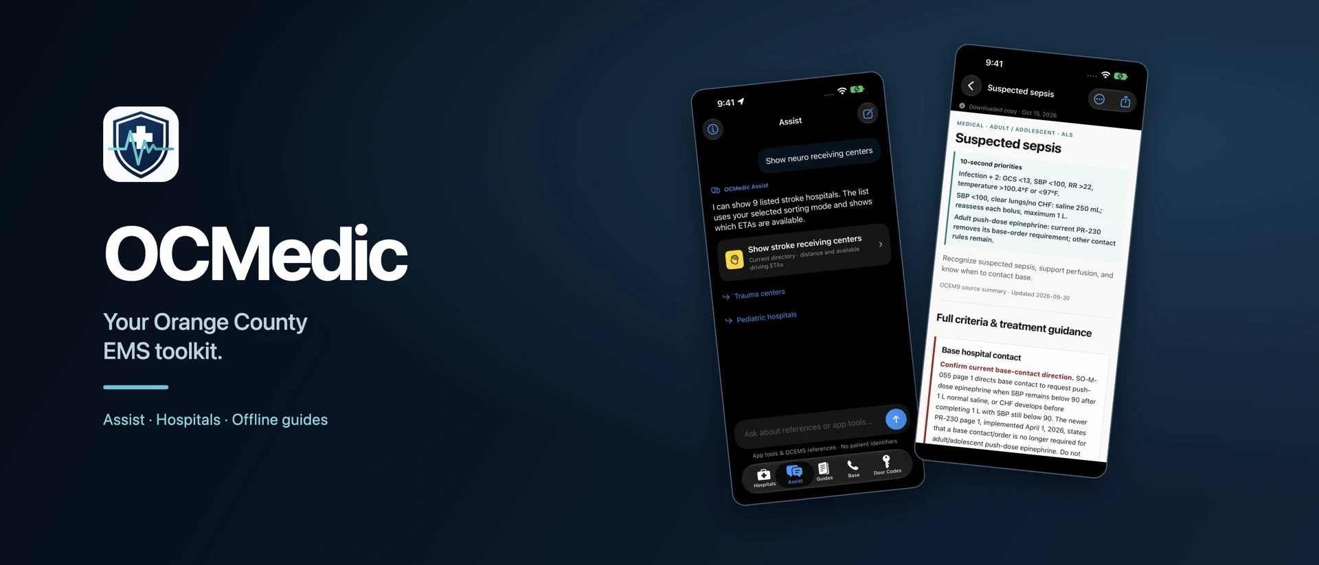 OCMedic App Store product page header