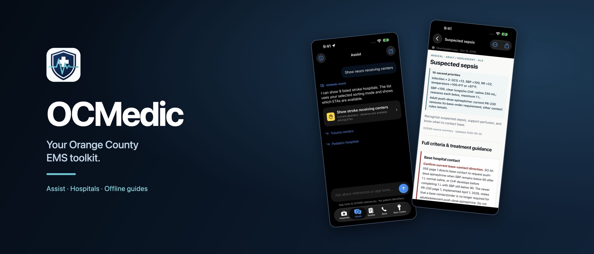 OCMedic product page header