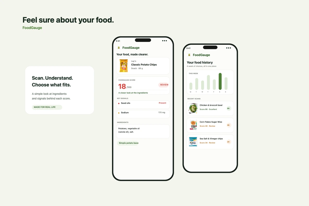 FoodGauge: Food Health Scanner search result