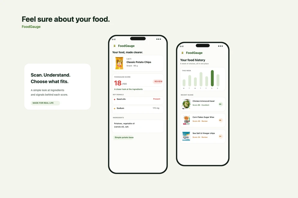 FoodGauge: Food Health Scanner App Store search result