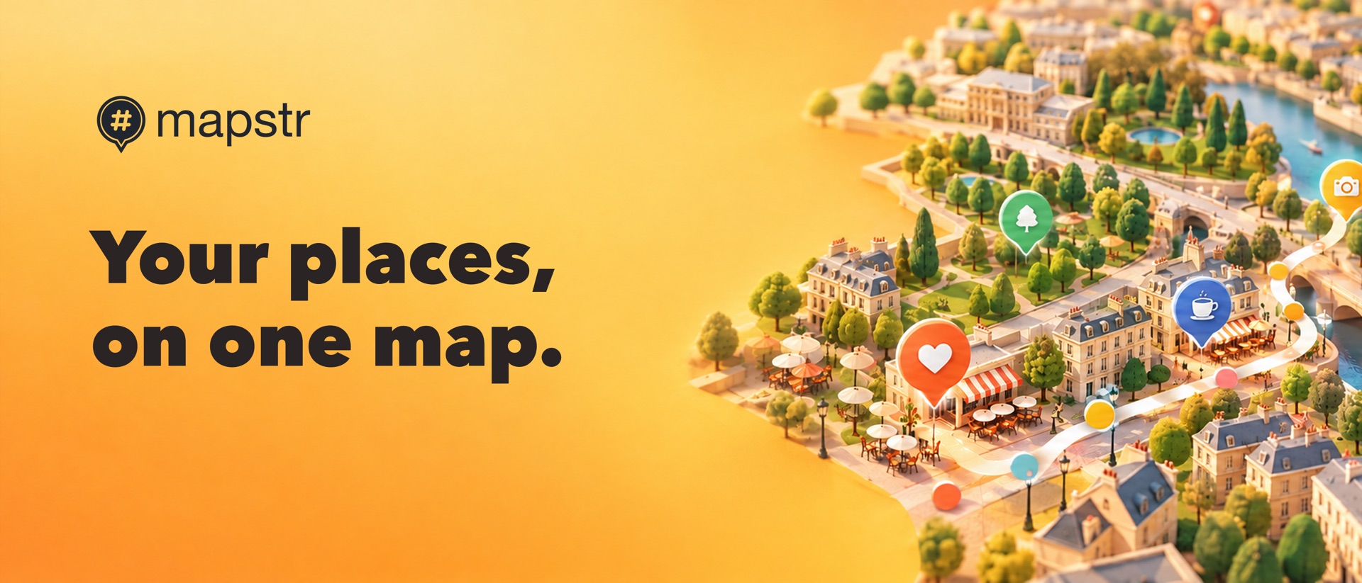 Mapstr – Save & Follow Places product page header