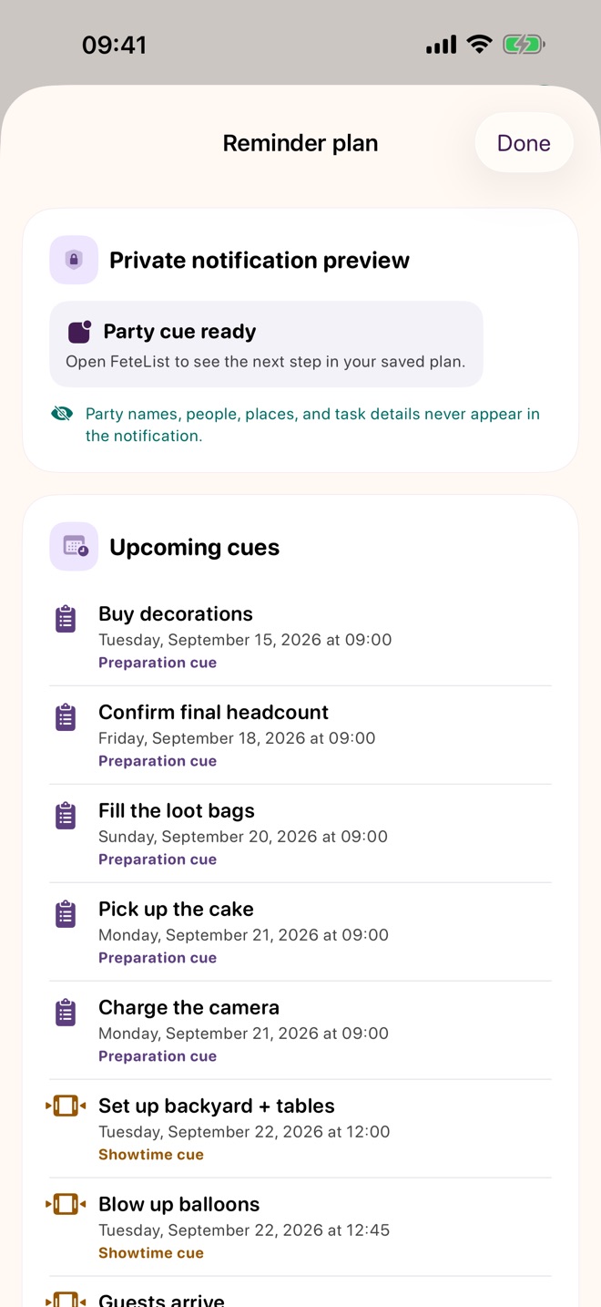 FeteList: Party Planner screenshot 5