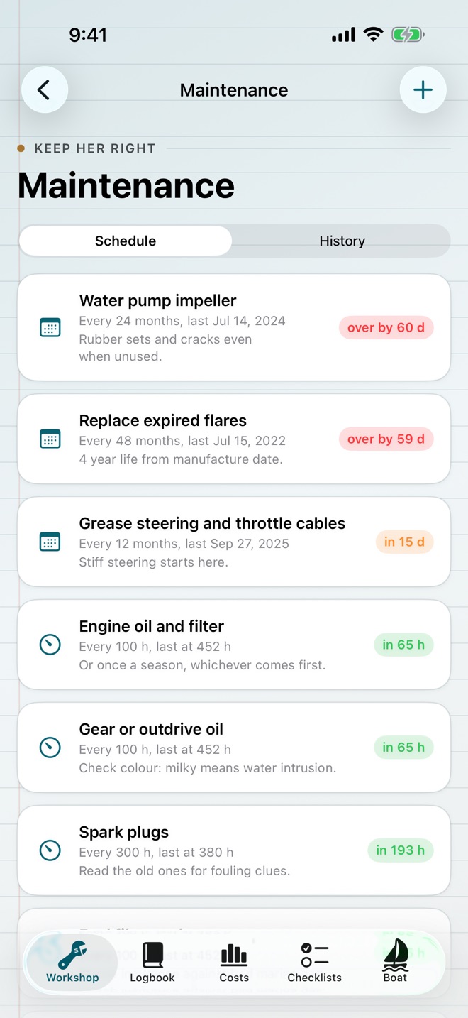 HullBook: Boat Maintenance Log screenshot 5