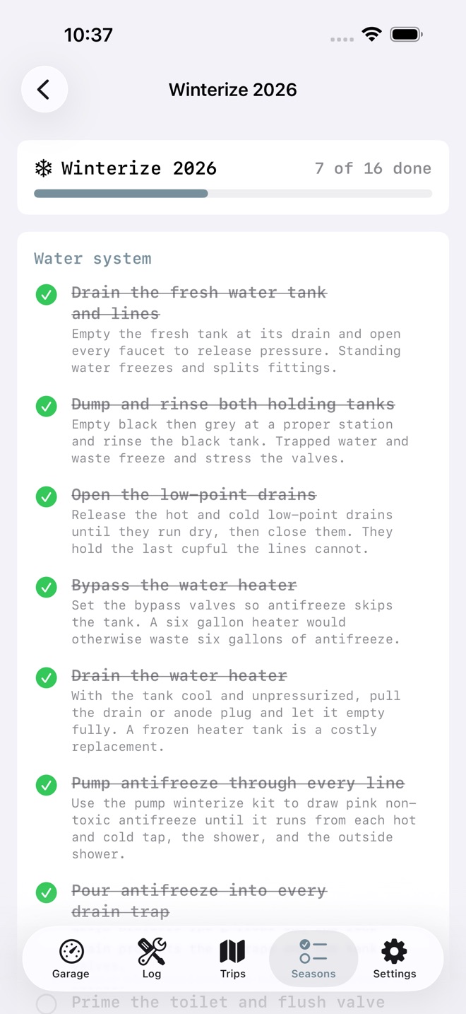 RigBook: RV Care Log screenshot 4
