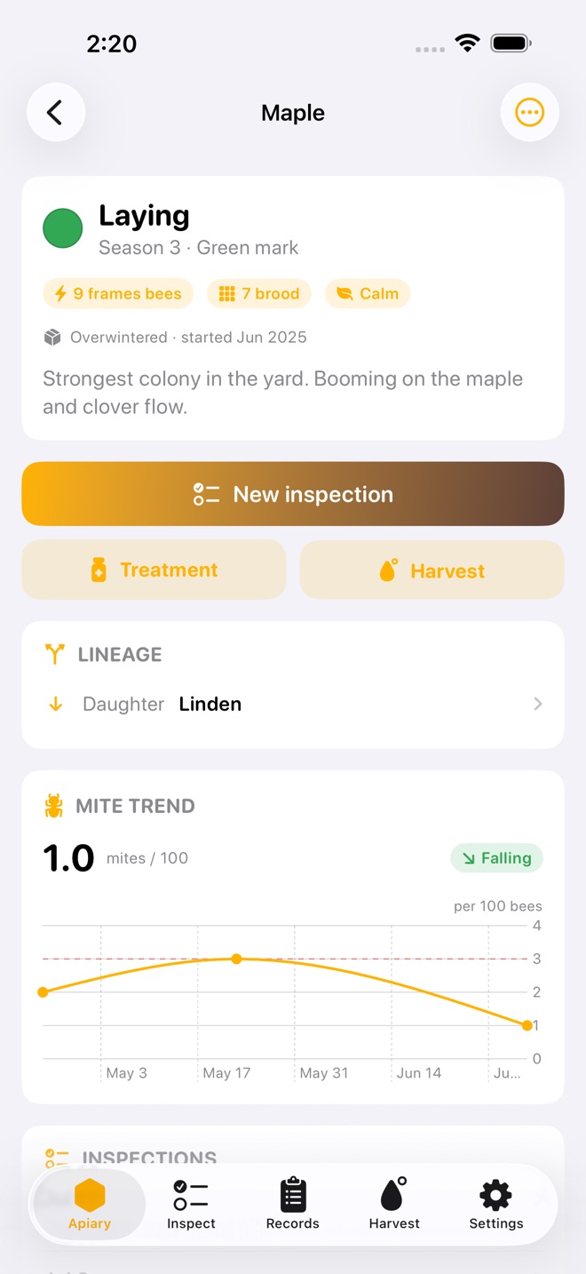 HiveLedger : Apiculture capture d’écran 3