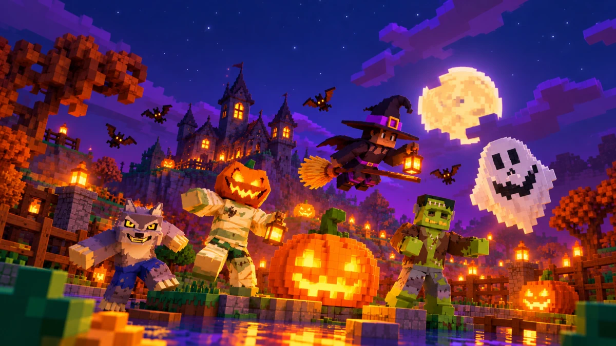 Block Craft 3D: Building Games search result, In-app event: Spooky Build Bash!