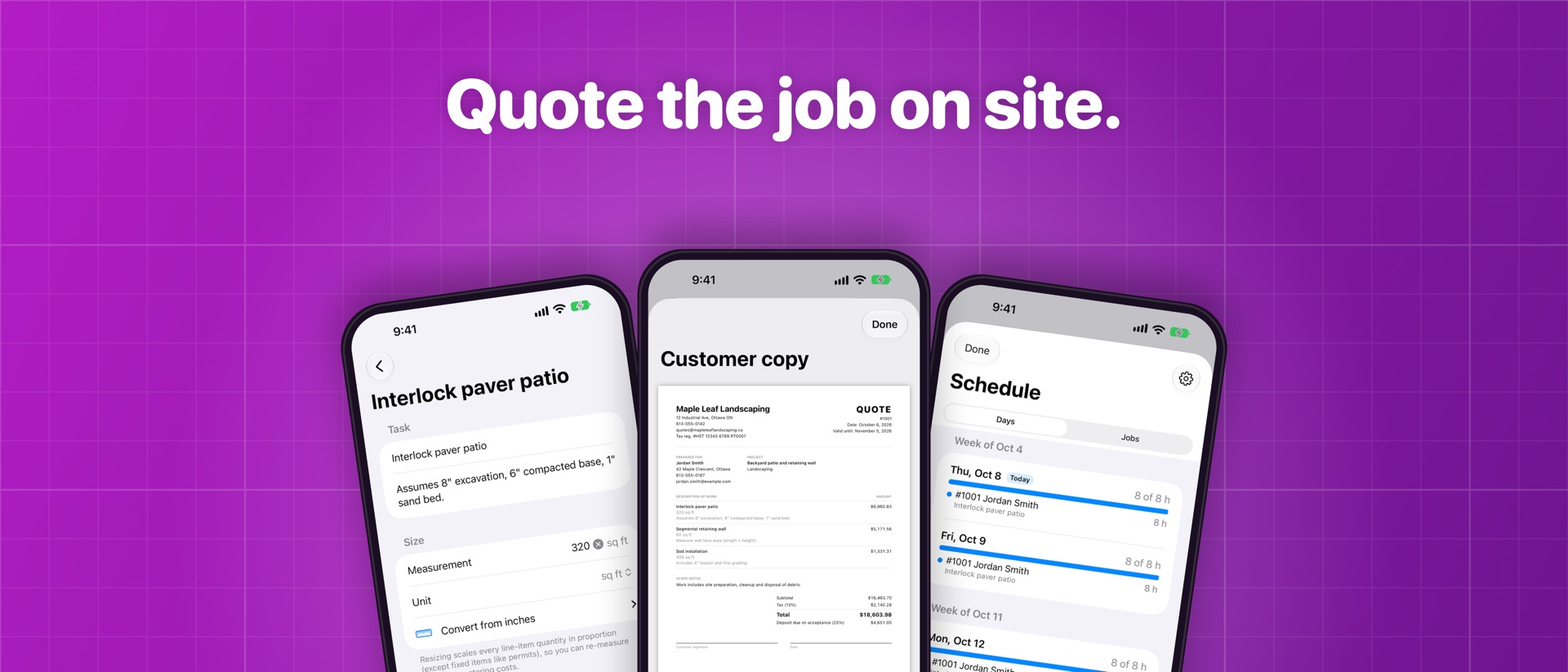 Simon Says Contractor Quotes product page header