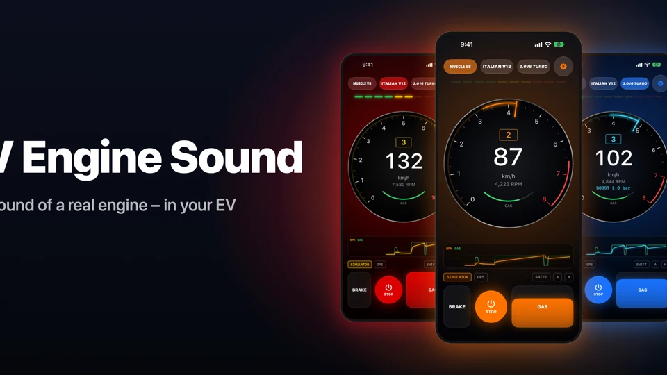 EV Engine Sound App Store product page header