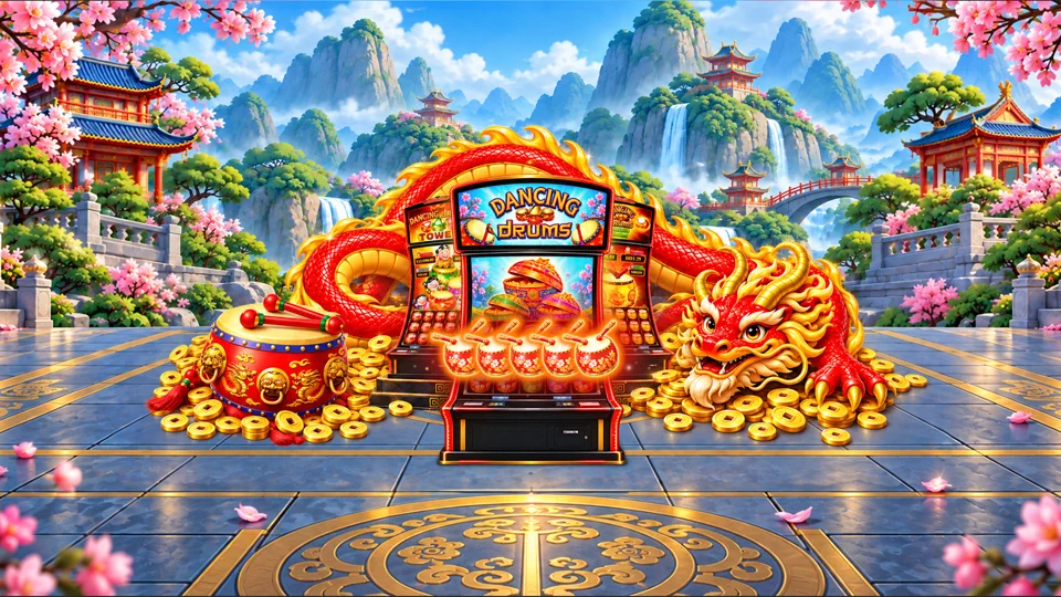 Dancing Drums Slots Casino App Store product page header