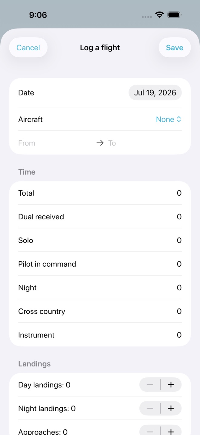 WingLog: Student Pilot Log screenshot 3