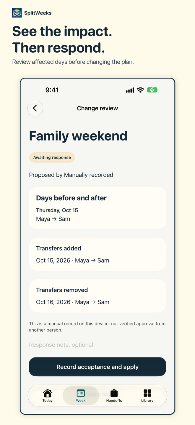 SplitWeeks: Custody Calendar screenshot 5