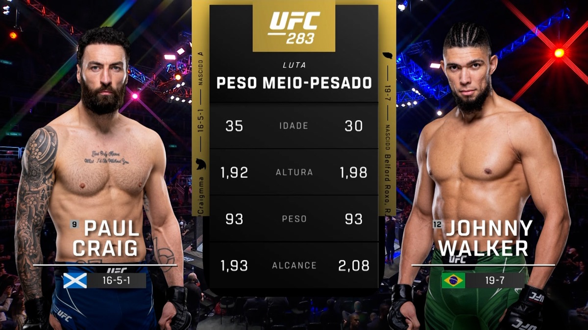 ‎Paul Craig vs. Johnny Walker - UFC (Português) (Series 283, Episode 5 ...
