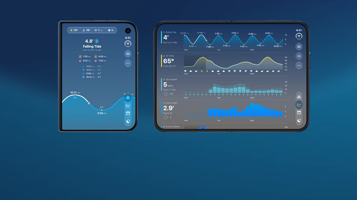 Tide Guide: Charts & Tables search result, In-app event: Unfold Tide Guide