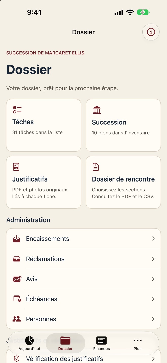 ExecutorKit : succession capture d’écran 2